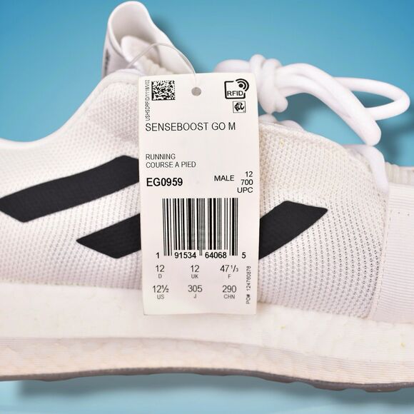 adidas senseboost go m men\'s size 12.5 running shoes sneakers tennis gym white